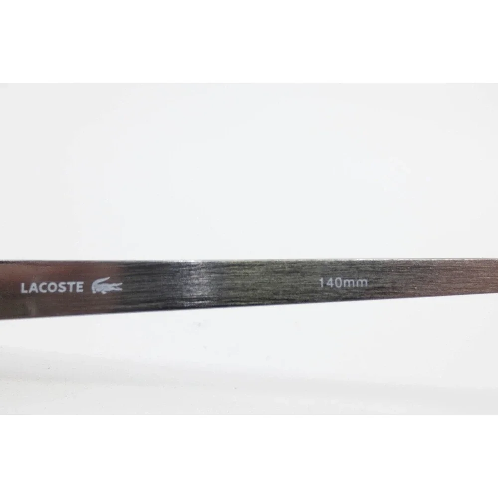 Lacoste LA12023 GU Gunmetal Grey Rectangular Metal Eyeglass Frames 51-19-140